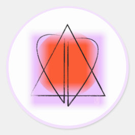 David/Heart-stjärnan Runt Klistermärke