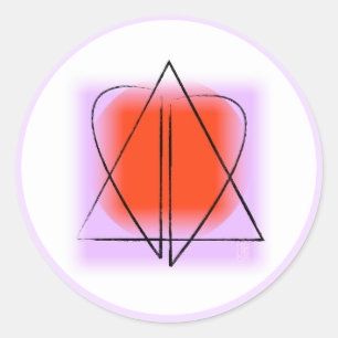 David/Heart-stjärnan Runt Klistermärke