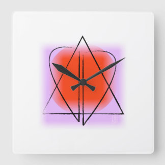 David/Heart Wall Clock-stjärnan Fyrkantig Klocka
