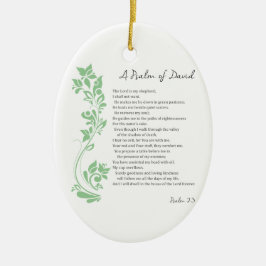 David Herren är min Shepherd Bible Verse Julgransprydnad Keramik