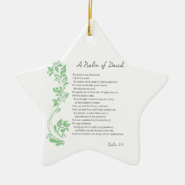 David Herren är min Shepherd Bible Verse Julgransprydnad Keramik