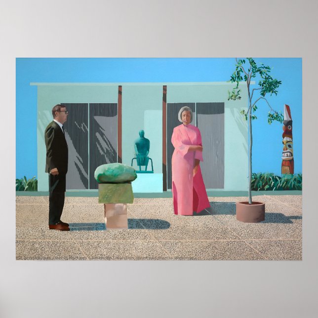 David hockney konst målning poster (Framsidan)