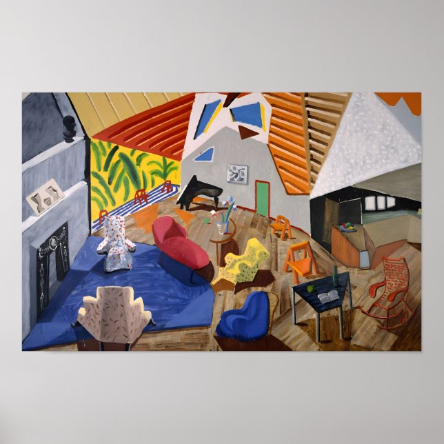 David hockney konst målning poster (Framsidan)