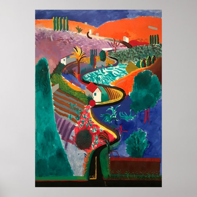 David hockney konstverk poster (Framsidan)