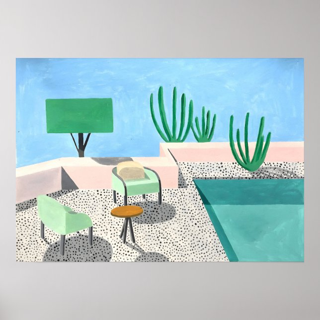 David hockney-målning poster (Framsidan)