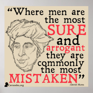 David Hume citationsteckenaffisch Poster