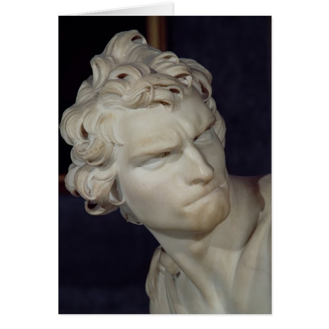 David, huvud, 1623-23 hälsningskort (Framsidan)