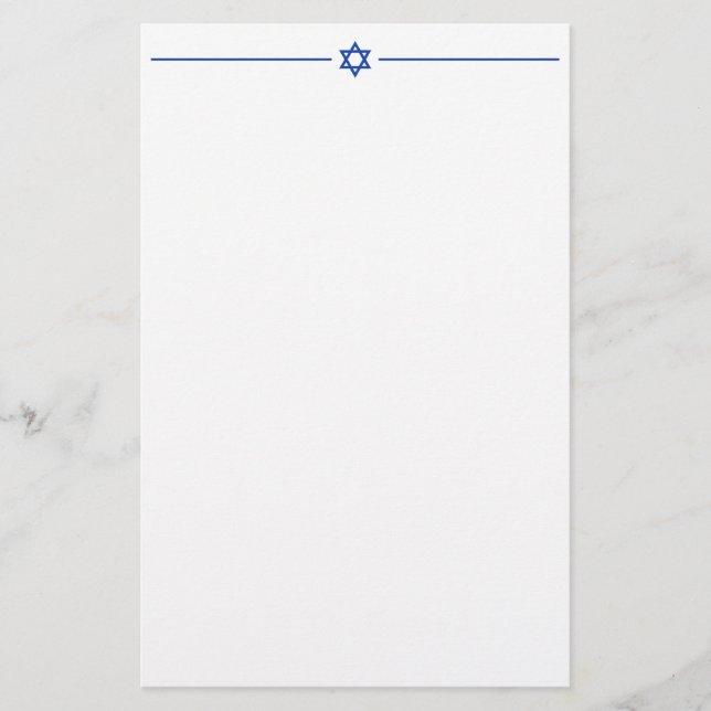 David Israel Blue Blank 5,5 x 8,5 " Brevpapper (Framsida)