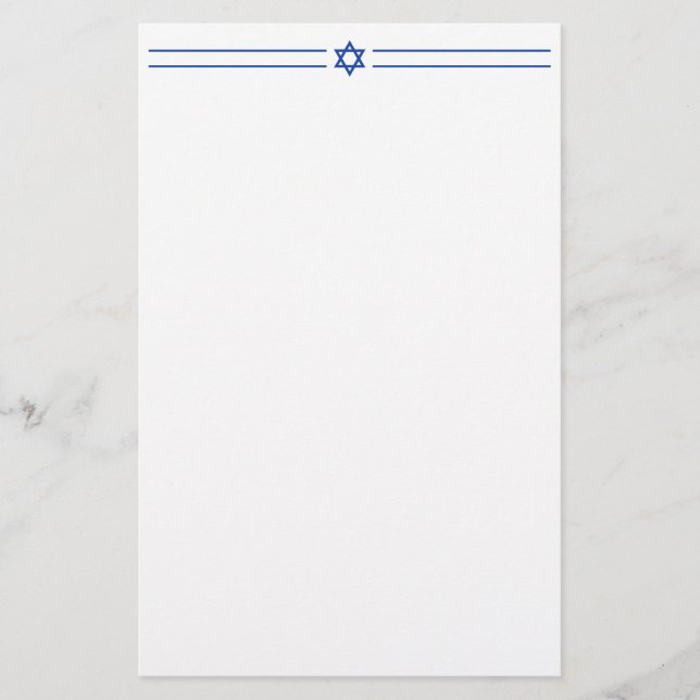 David Israel Blue Blank 5,5 x 8,5 " Brevpapper (Framsida)