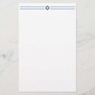 David Israels blå Blank 5,5 x 8,5 " Brevpapper