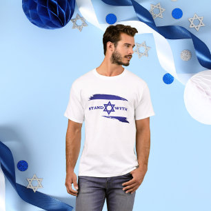 David Israels Flagga blå stjärna,Stå med Israel T Shirt