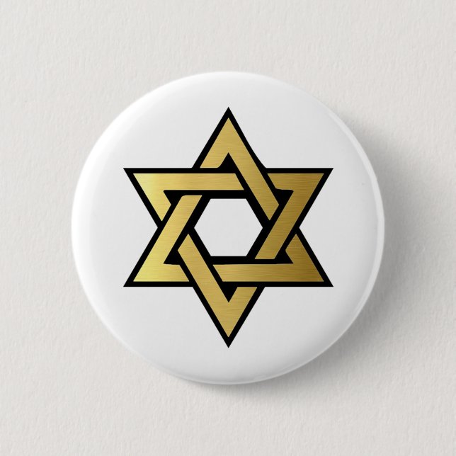 David Jewish Button-stjärna Knapp (Framsida)