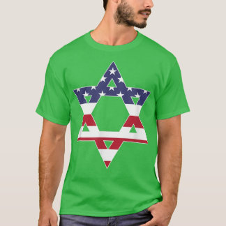 David Jewish Hanukkah, amerikansk Flagga T Shirt