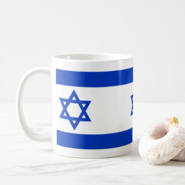 David Jewish Israel Flagga Patriotic Star Kaffemugg (Med munk)