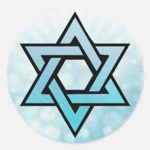 David Jewish Stickers stjärna Runt Klistermärke