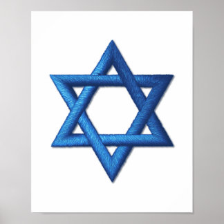 David Jewish stjärna Poster