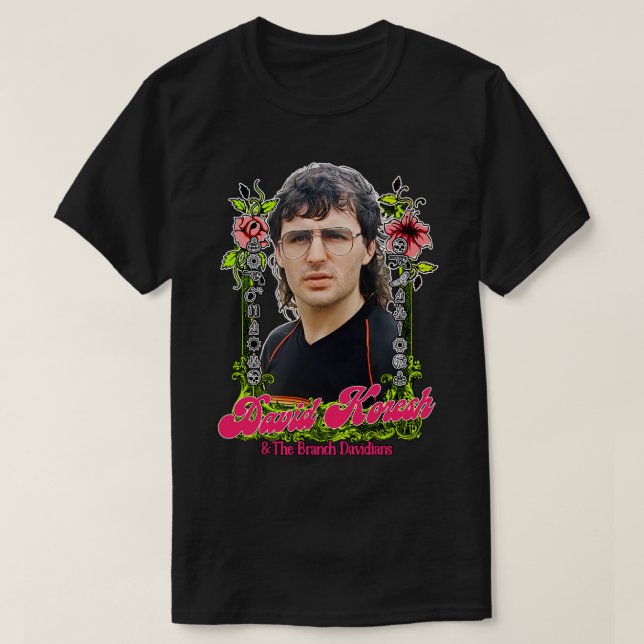 David Koresh Retro Stil Design T Shirt (Design framsida)