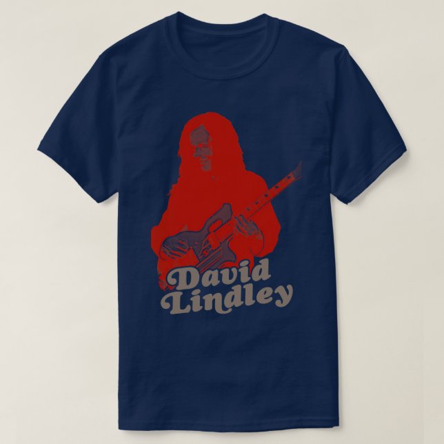 David Lindley Sten Guitarist FanArt T Shirt (Design framsida)