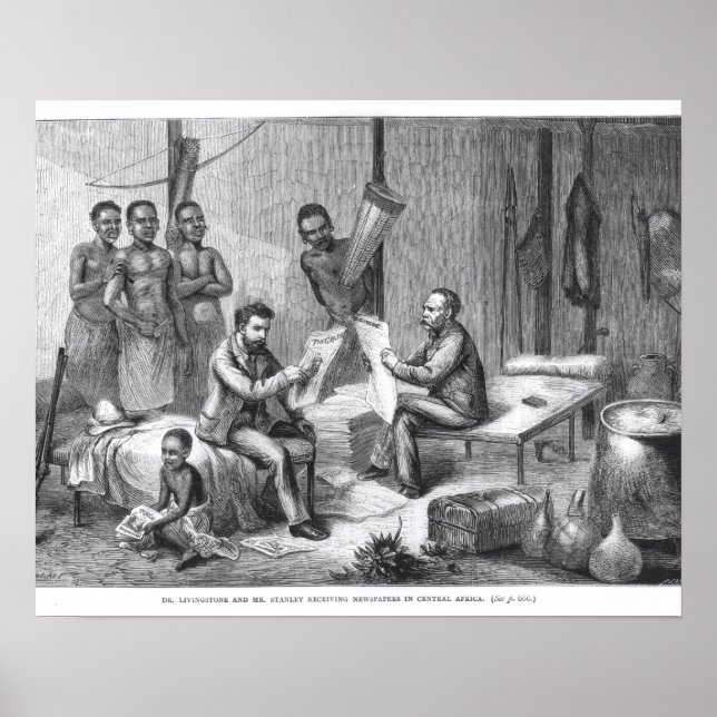 David Livingstone (1813-73) och Henry Mort Poster (Framsidan)
