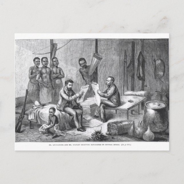 David Livingstone (1813-73) och Henry Mort Vykort (Framsida)