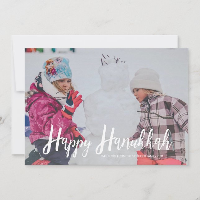 David Lycklig Hanukkah-fotoportets stjärna Julkort (Framsida)