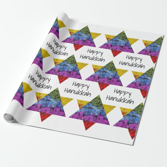 David Lycklig Hanukkah Wrapping Papper Presentpapper (Utrullad)