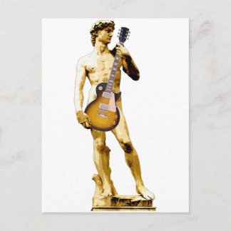 David med gitarren vykort