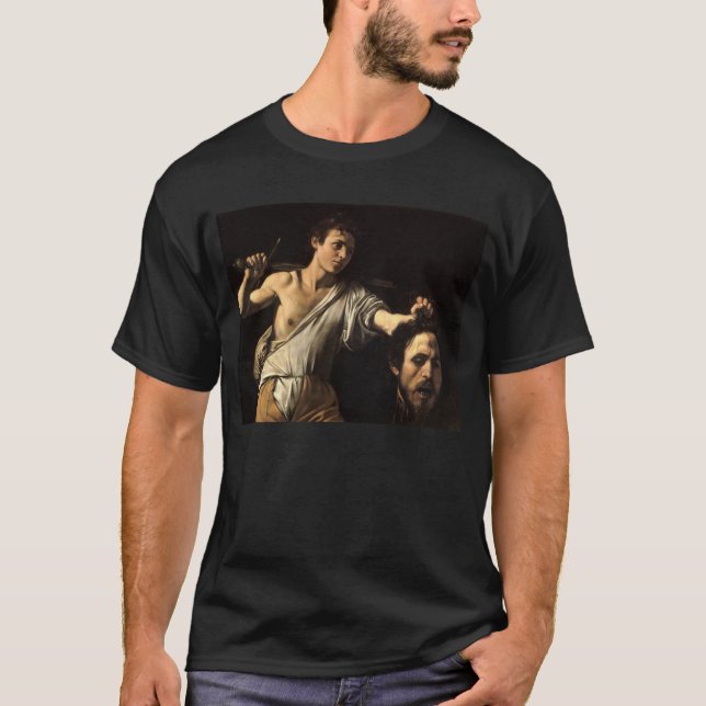 David med huvudet av Goliath, Caravaggio T-shirt (Framsida)