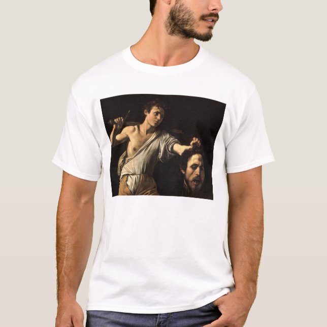 David med huvudet av Goliath, Caravaggio T-shirt (Framsida)