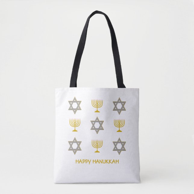 David Menorah HANUKKAH-stjärna Tygkasse (Framsida)