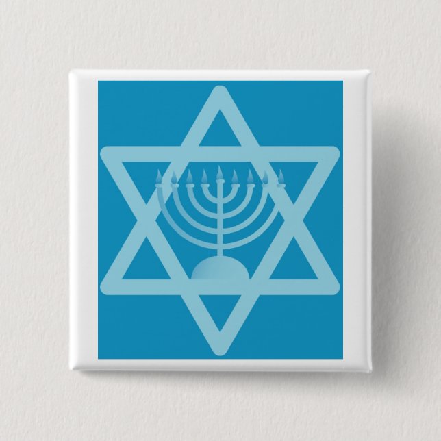 David Menorahs stjärna Knapp (Framsida)