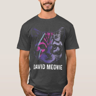 David Meowie Funny Cat Lover T Shirt
