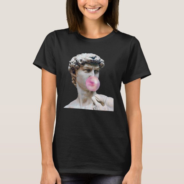 David Michelangelo med Bubblegum Statue Man Woman T Shirt (Framsida)