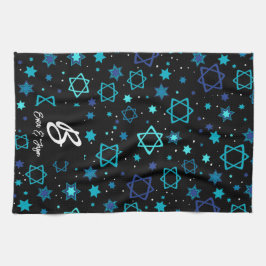 David Monogrammed Star Kökshandduk