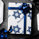 David Mönster stjärna | Blue Modern Lycklig Hanukk Presentpapper<br><div class="desc">Minimal klassisk blå Pub/Bat mitzvah och Hanukkah moderna stjärnan av David mot en vit bakgrund skapar en elegant,  sofistikerad utformning. Om du vill ha mer information om färg eller matchande produkter kan du gå till JustFharryn @ Zazzle.com eller kontakta designern,  c/o Fharryn@yahoo.com Alla höger reserverade. #zazzlemade #christmasdecor</div>