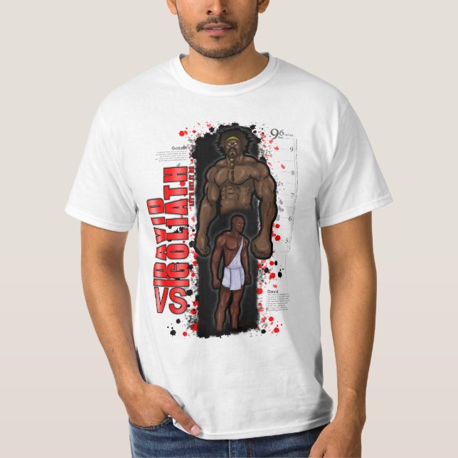 David mot Goliat T Shirt (Framsida)