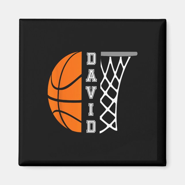 David Namn Personlig Basketball Player Graphic Magnet (Framsidan)