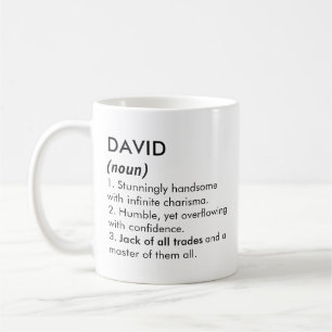 David namn, Redigerbart namn, Anpassat namn Kaffemugg