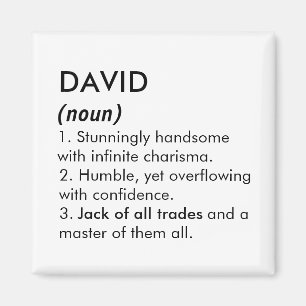 David namn, Redigerbart namn, Anpassat namn Magnet