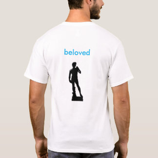 David (namn) T-Shirt in Hebrew with Meaning (back)