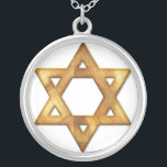 David Necklace Design - Golden Star Silverpläterat Halsband<br><div class="desc">En unik stjärna av David-tecken... </div>