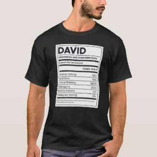 David Nutrition Information Problem med att lösa h T Shirt