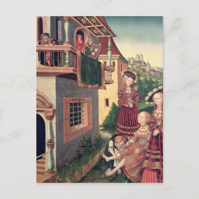 David och Bathsheba, 1528 Vykort (Framsida)