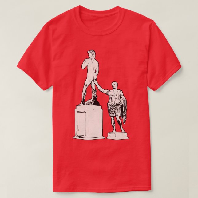 David och Caesar Butt Play T Shirt (Design framsida)