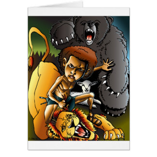 David och det lejont hälsningskort