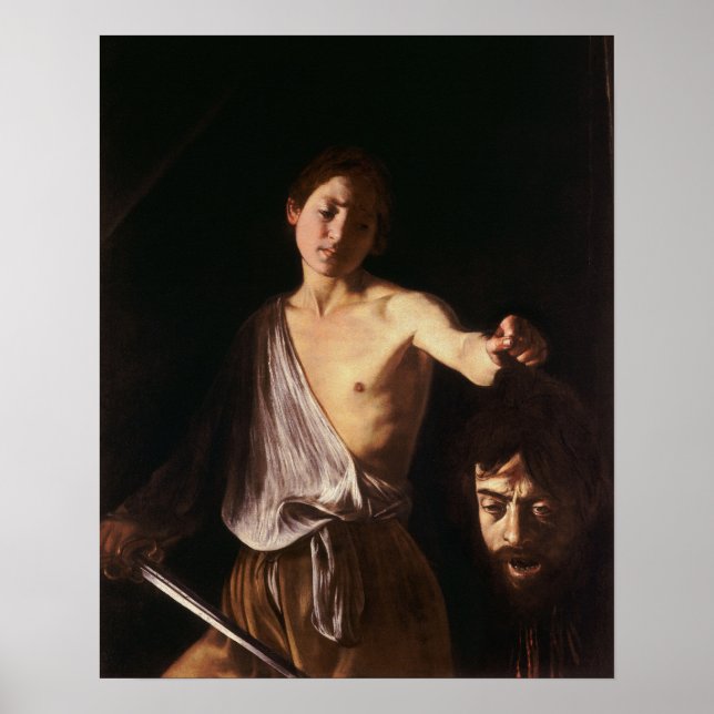 David och Goliat av Caravaggio i Rom - Poster (Framsidan)
