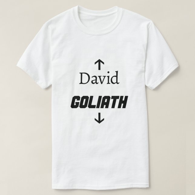 David och Goliat Rolig tröja (Design framsida)