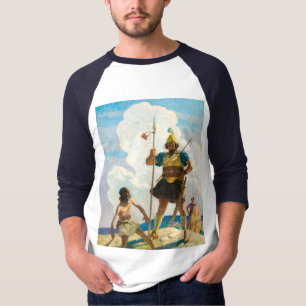 David och Goliath, 1940 av Newell Convers Wyeth T Shirt