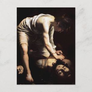 David och Goliath av Caravaggio Vykort