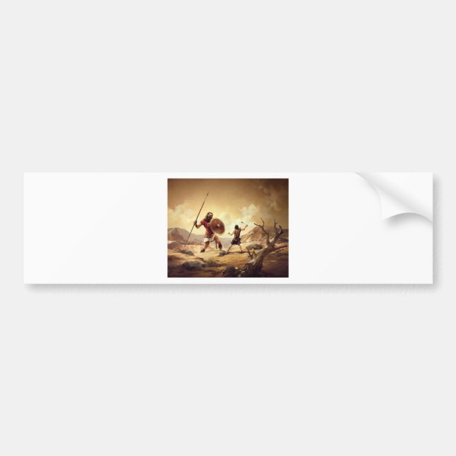 David och Goliath Bildekal (Framsidan)